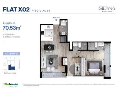 Modelo X2 · Pisos 4, 5, 7