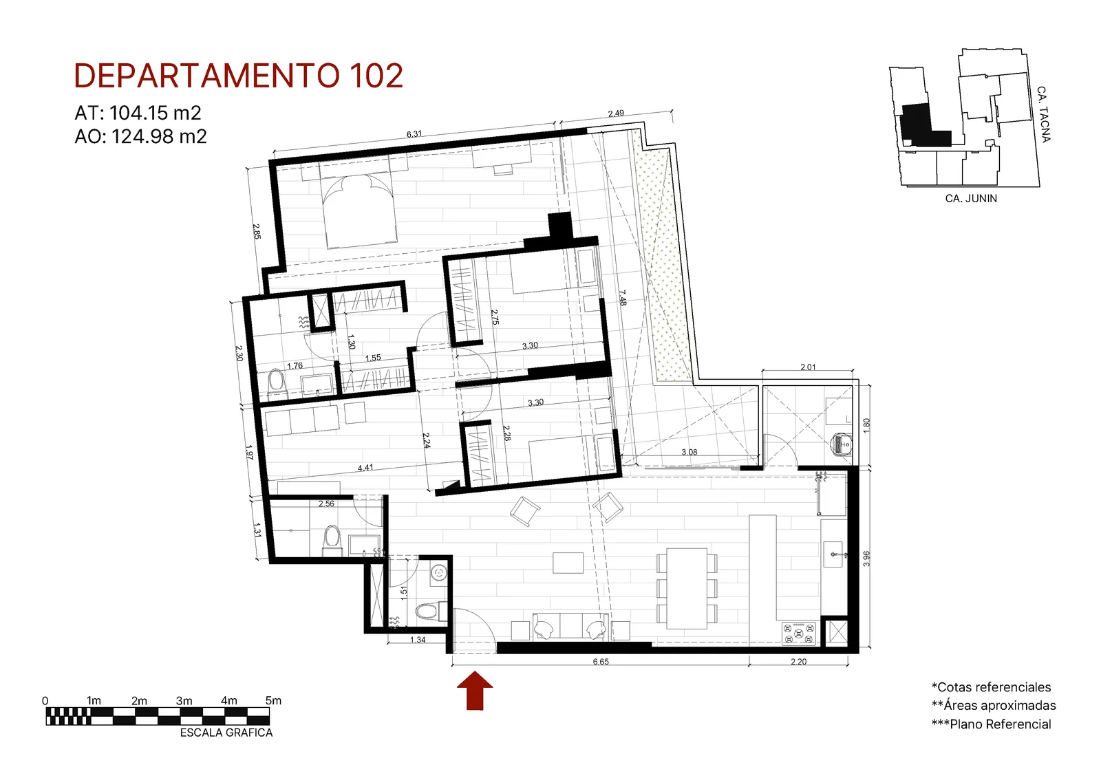 Modelo Flat con terraza 102