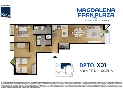 Modelo TIPO X01 · Pisos 3 al 14