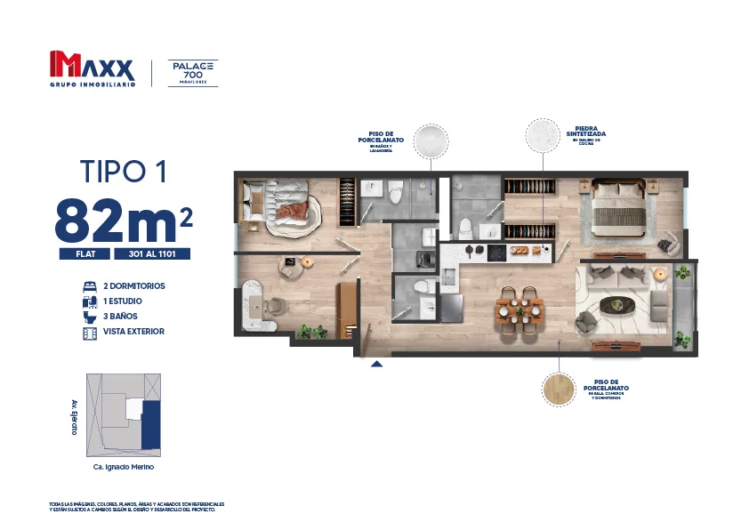 Modelo X01 · Pisos 3 al 11