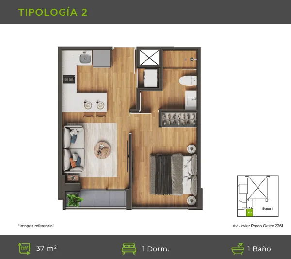 Modelo 2 · Pisos 3 al 13