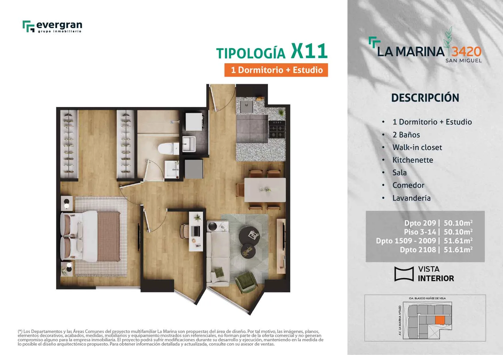 Modelo Tipo 11 · Pisos 2 al 21