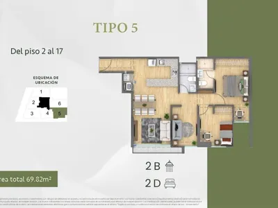 Modelo TIPO 5 · Pisos 10 al 18
