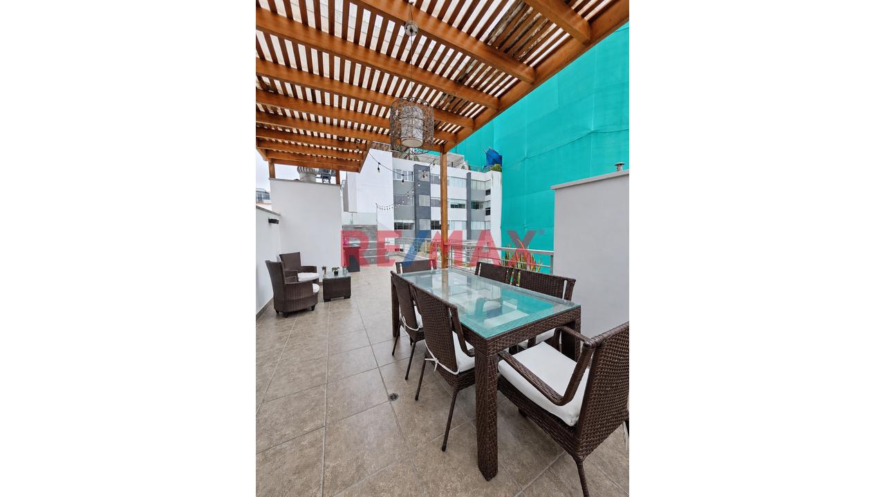 Dúplex Penthouse Amoblado Con Terraza Y Jacuzzi En Alquiler En Miraflores