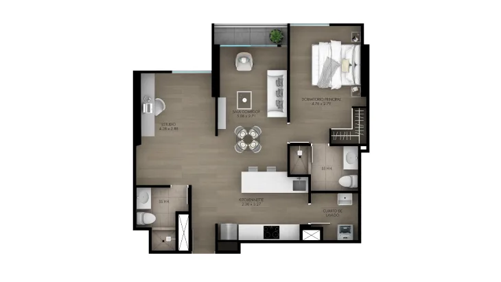 Modelo Tipo B11 · Pisos 14, 15, 16