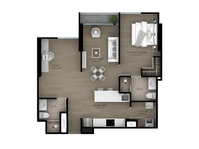 Modelo Tipo B11 · Pisos 14, 15, 16