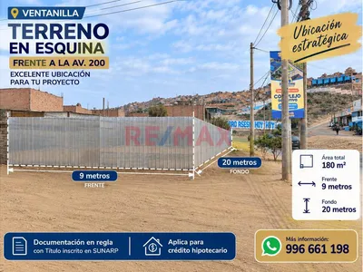 Terreno En Esquina Frente A La Av. 200 – Ventanilla