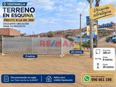 Terreno En Esquina Frente A La Av. 200 – Ventanilla