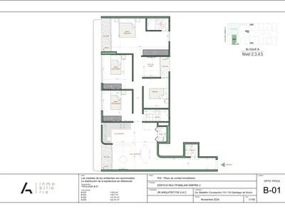 Departamento 4 dorm. 114.94 m²