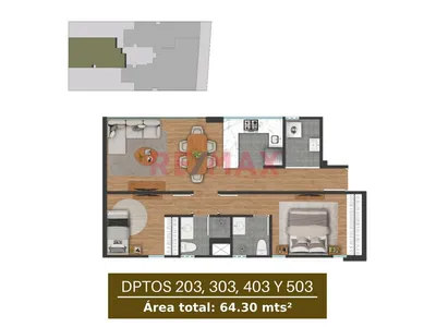 Venta De Departamento Flat 64M2
