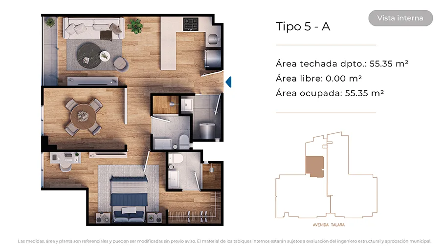 Modelo Tipo 5-A · Pisos 2 al 13