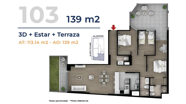 Modelo Flat con terraza 103