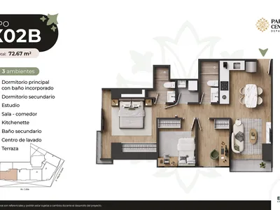 Modelo X02B 4 · Pisos 14, 18, 22