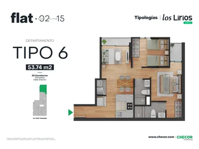 Modelo TIPO 6 · Pisos 4 al 15