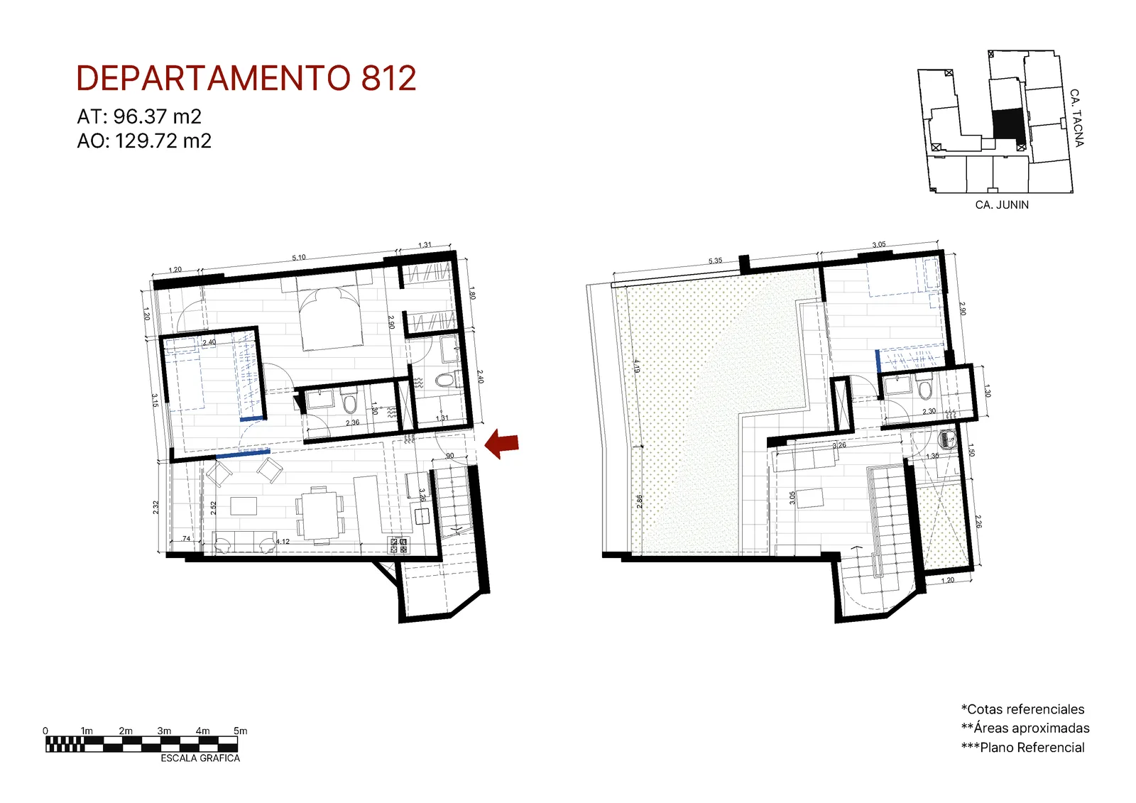 Modelo Duplex Flex con terraza 812