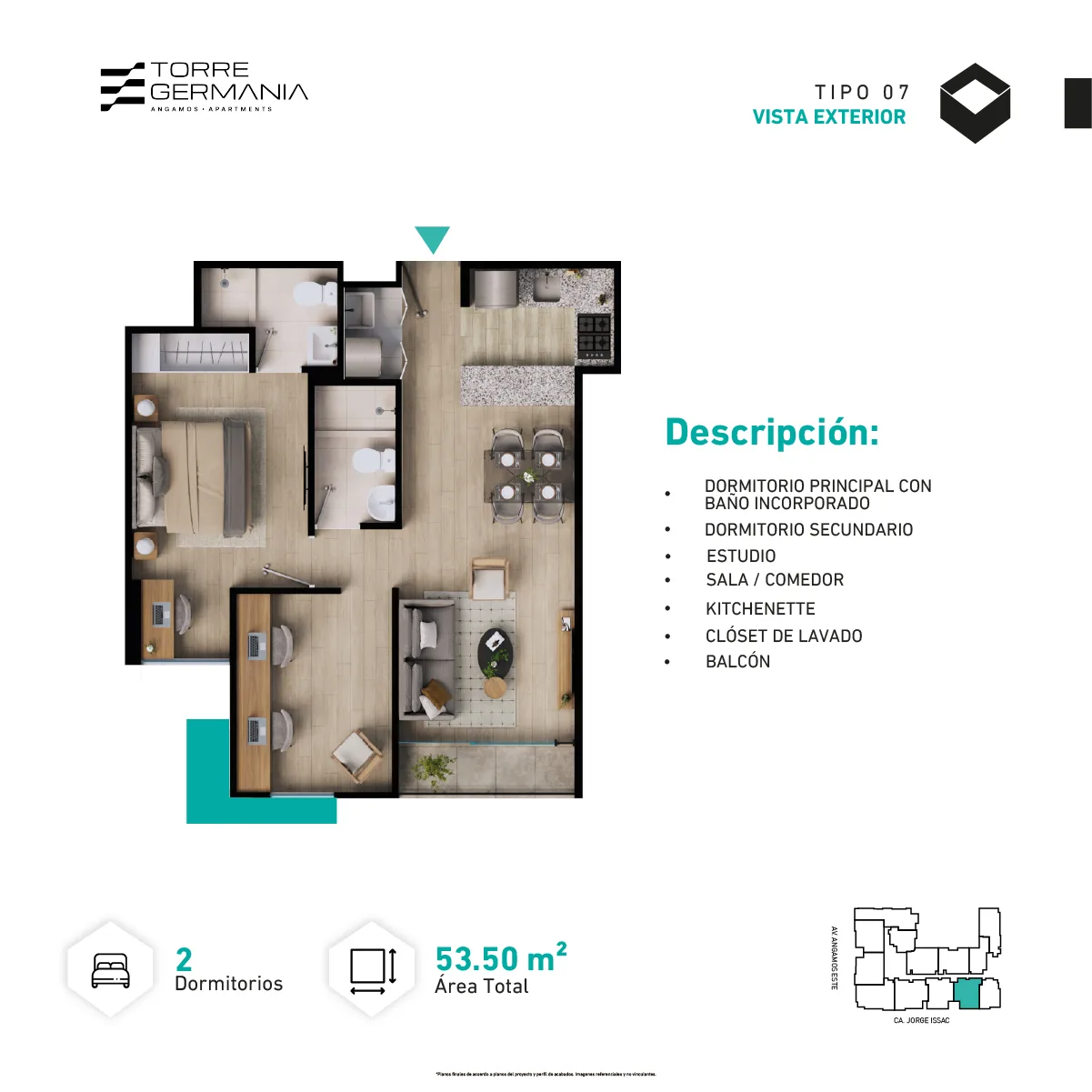 Modelo P4-P18-X07 · Pisos 4 al 14