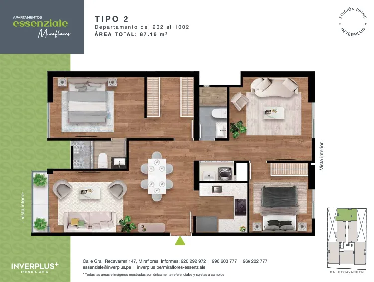 Modelo TIPO 2 · Pisos 2 al 10