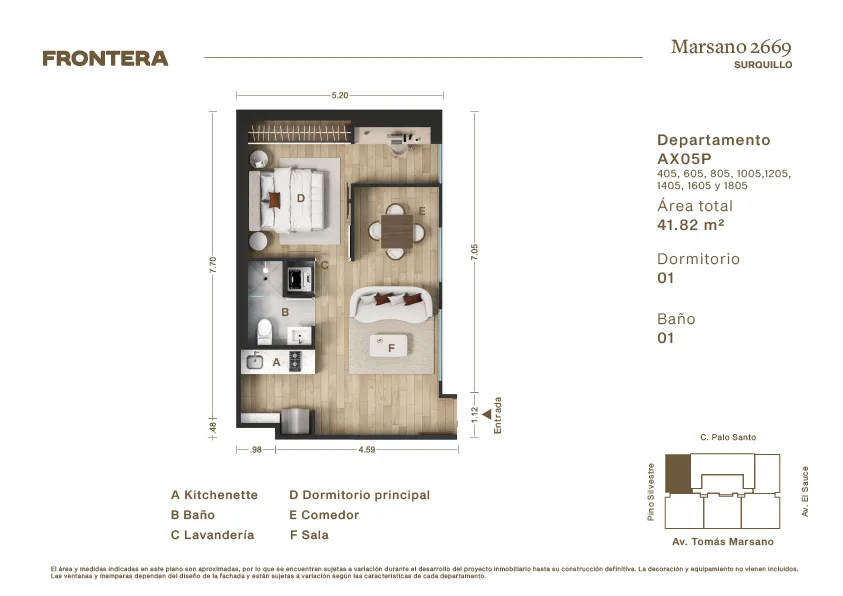Modelo AX05-P · Pisos 4 al 18