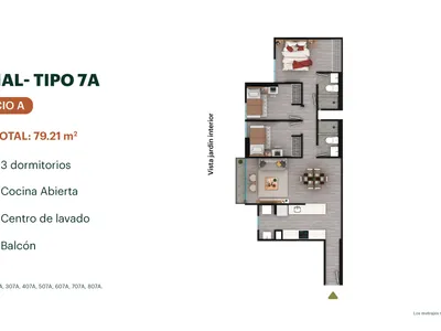 Modelo TIPO 7A · Pisos 6, 7, 8