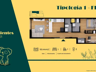 Modelo T1 · Pisos 2 al 8