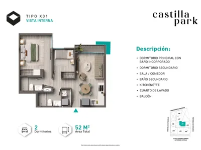 Modelo Tipo X01 · Pisos 7 al 21