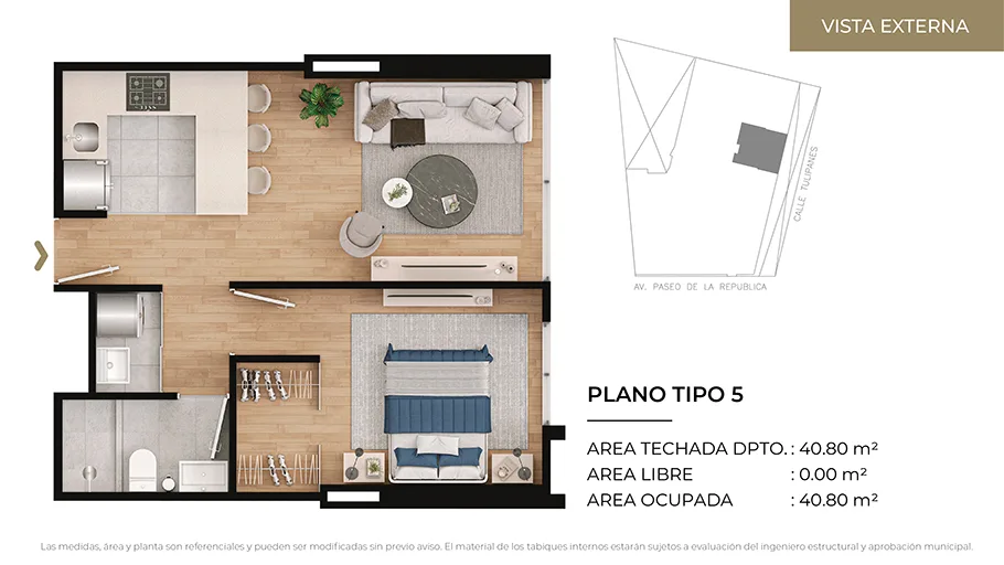 Modelo Tipo 5 · Pisos 3 al 22