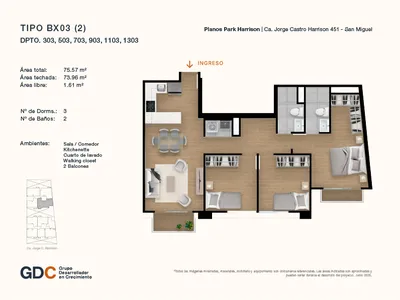 Modelo B X03 (2) · Pisos 3 al 13