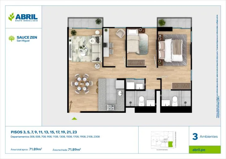 Modelo CGC - X8 IMPAR · Pisos 5 al 23