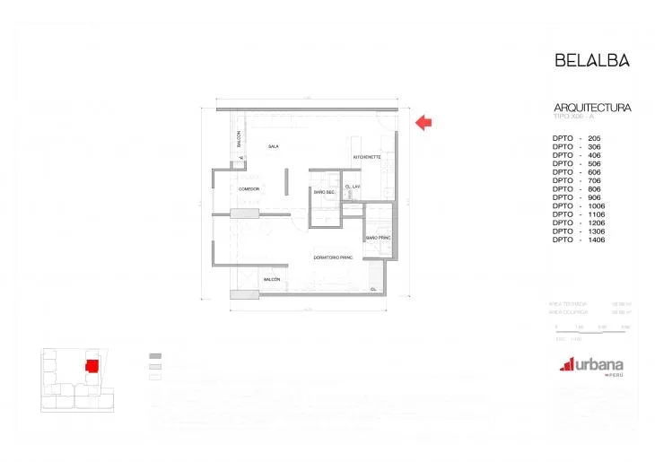 Modelo A-X06 · Pisos 2 al 14