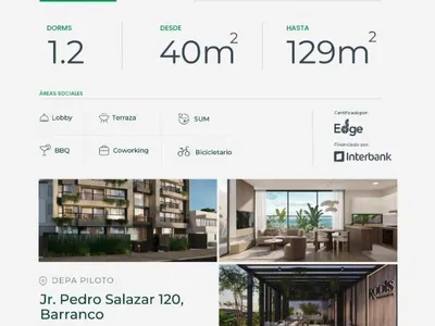 Venta de Departamento en Barranco - Lima 2 Dormitorios