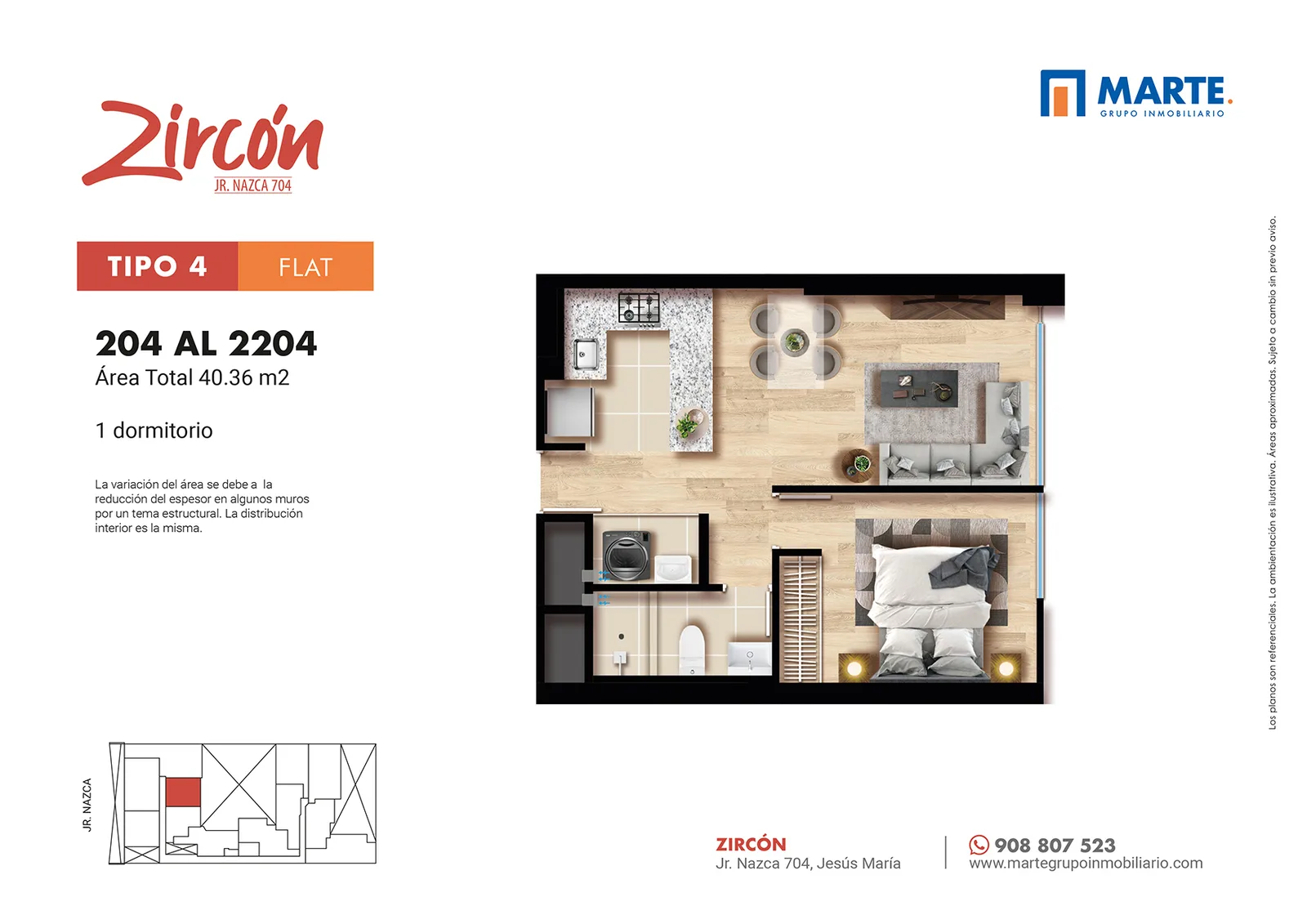 Modelo Tipo 4 · Pisos 2 al 19