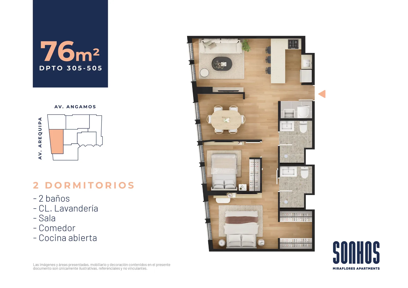 Modelo TIPO 5 · Pisos 3 y 5