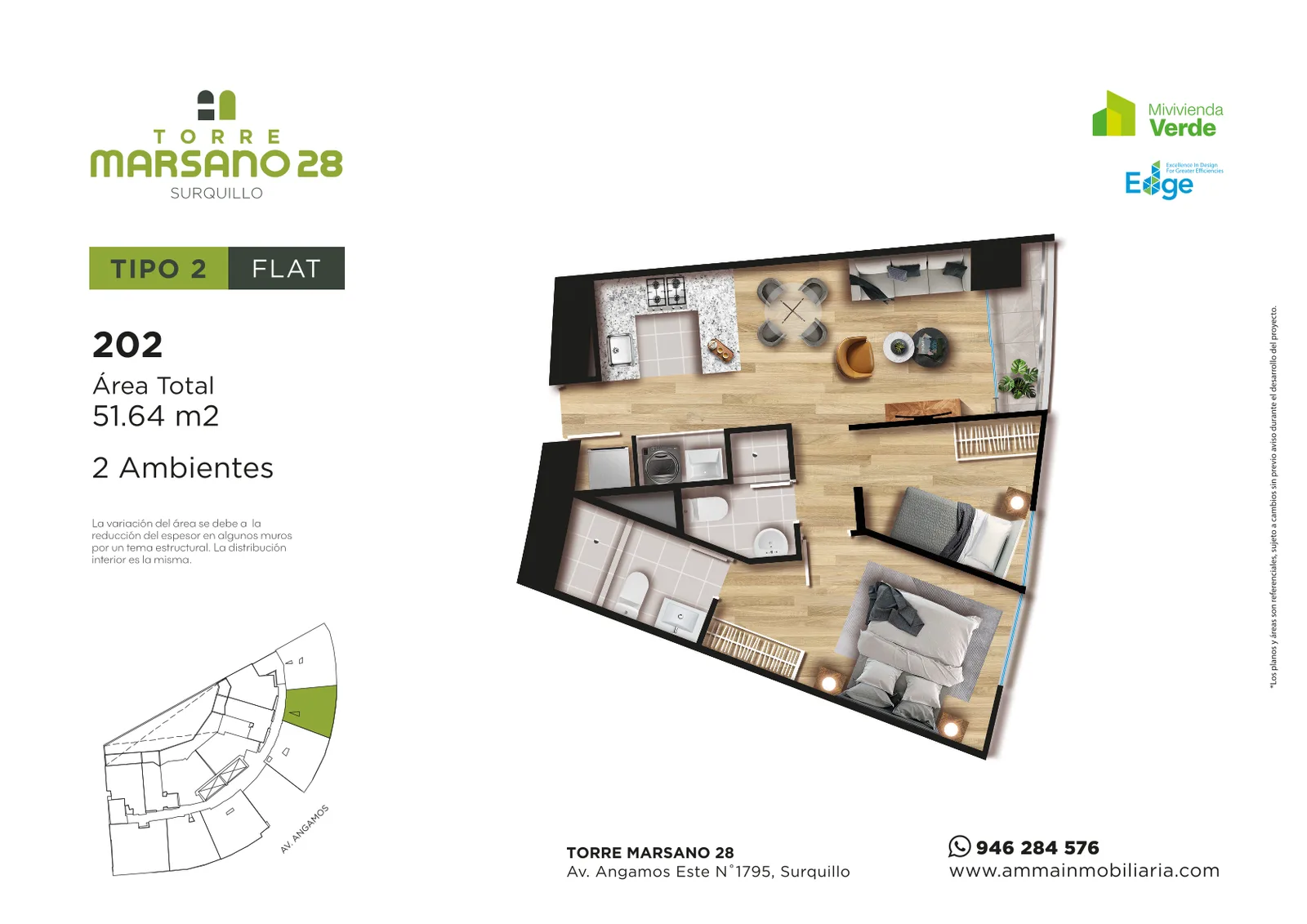 Modelo 2 · Pisos 3 al 28
