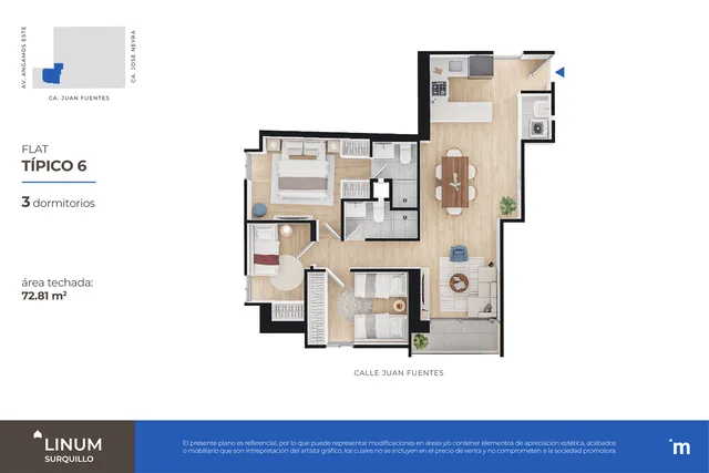 Modelo FLAT TÍPICO 6 · Pisos 2 al 23