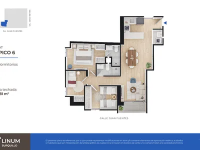 Modelo FLAT TÍPICO 6 · Pisos 2 al 23