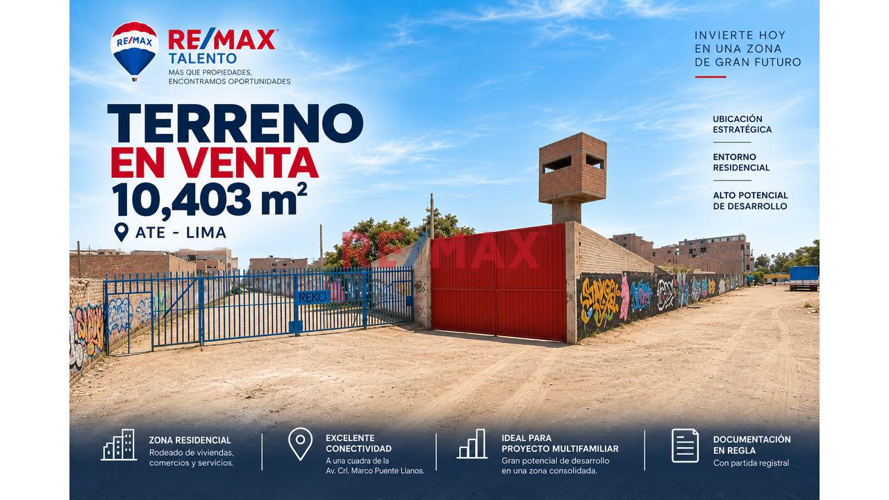 Gran Terreno Para Desarrollo Residencial En  Ate
