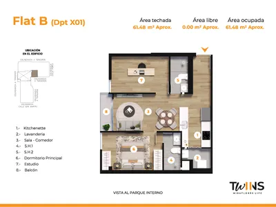 Modelo FLAT X01 · Pisos 2 al 11