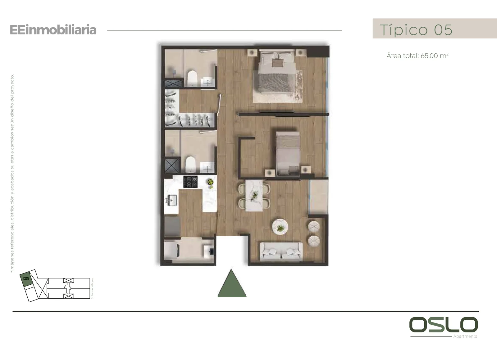 Modelo Tipo 05 · Pisos 2, 3, 5, 6, 7