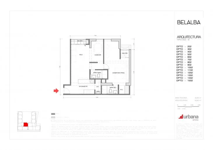 Modelo B-X02 · Pisos 2 al 15