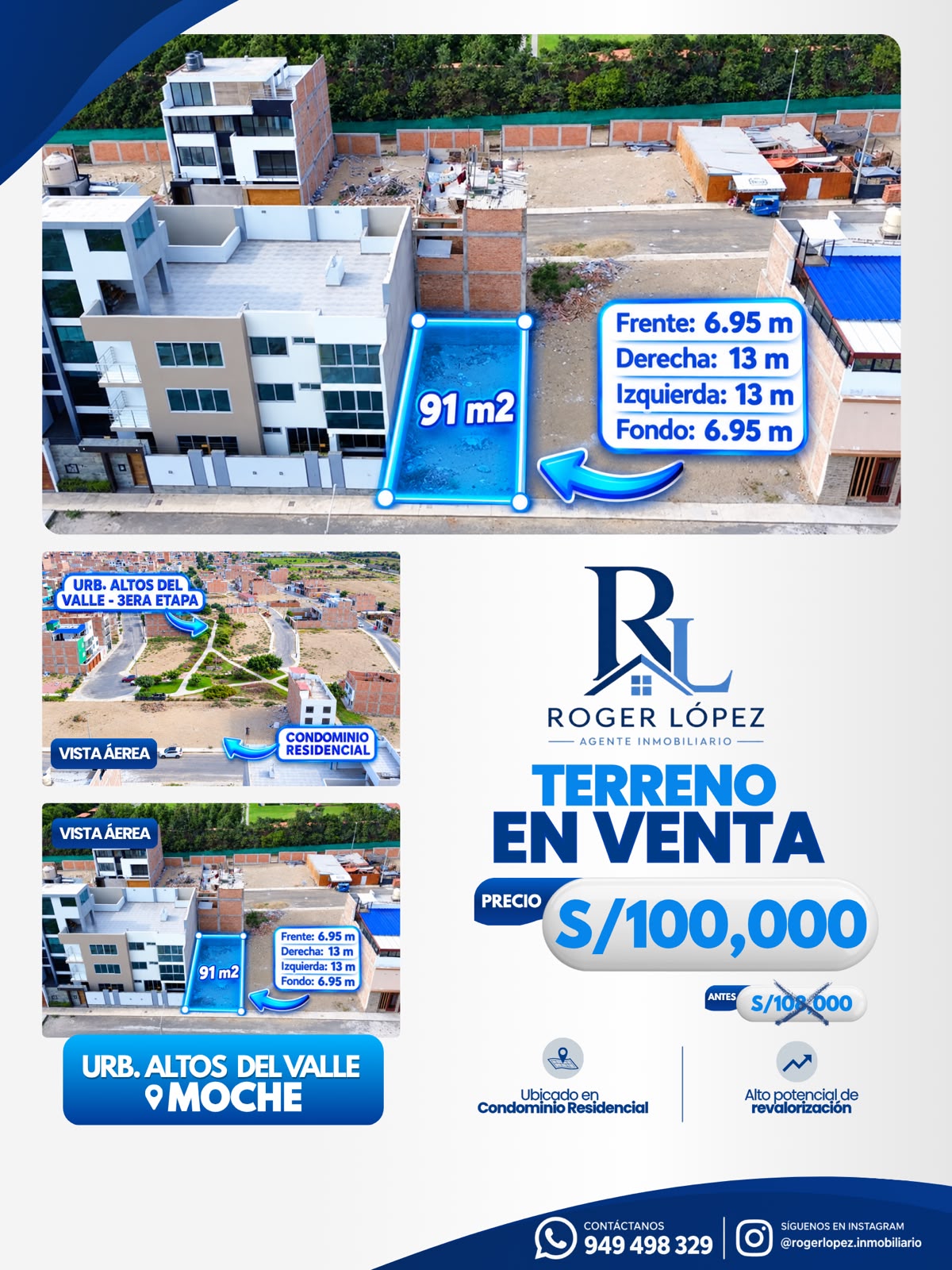 Terreno 91 m² en Urb. Altos del Valle 3° Etapa