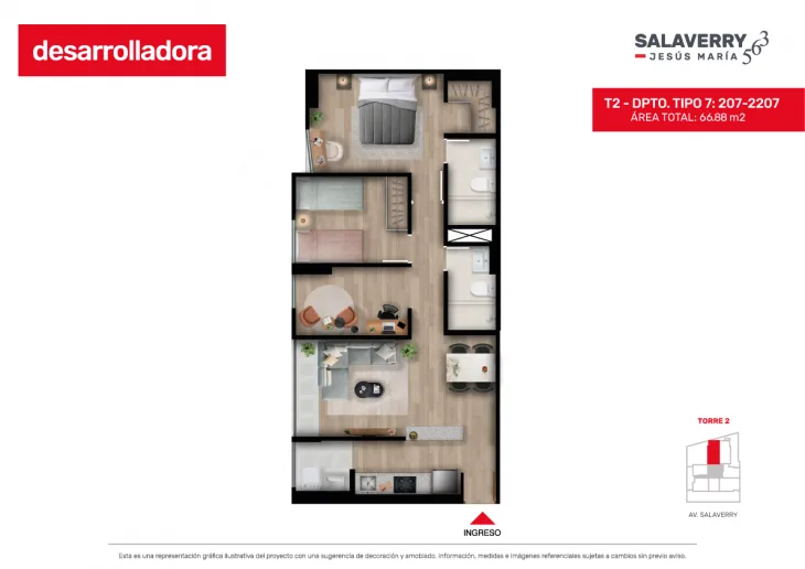 Modelo 7 · Pisos 6 al 22
