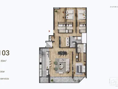 Departamento 4 dorm. 236.08 m²