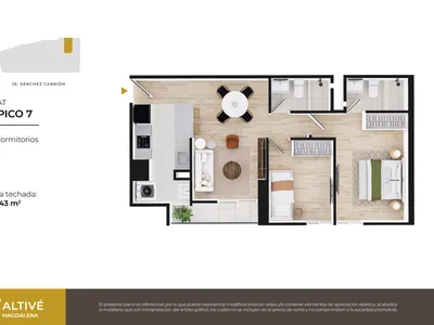 Modelo Flat Típico 07 · Pisos 5 y 14