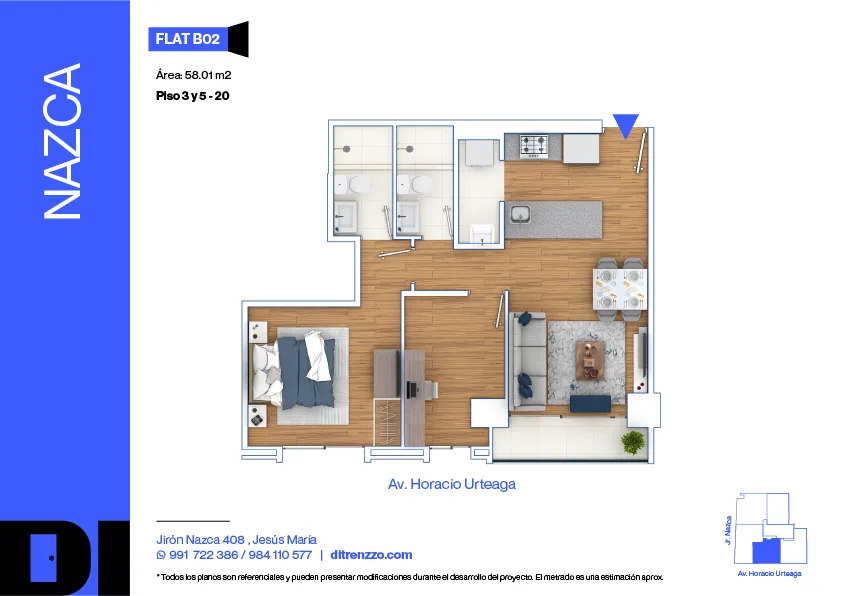 Modelo B02 · Pisos 3 al 20