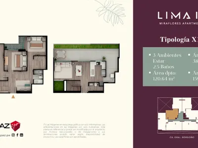 Departamento 3 dorm. 159.38 m²