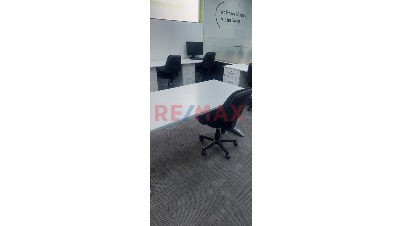 Oficina Amoblada Y Equipada En El Centro Financiero De San Isidro. Son 72 M2 + 1 Estacionamiento