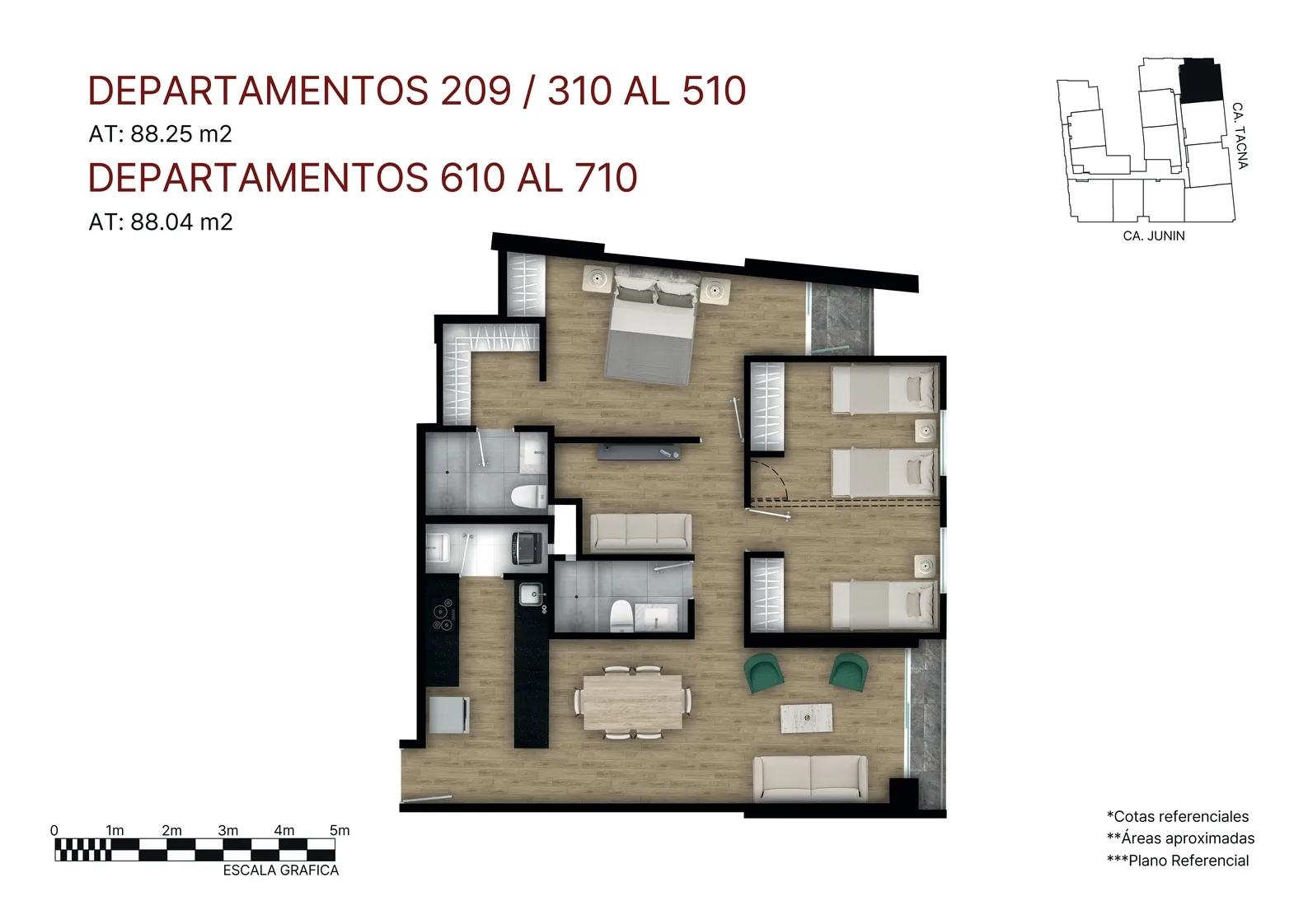 Modelo X10 FLEX · Pisos 2, 4, 5, 6, 7