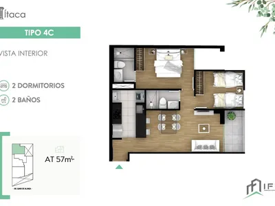 Modelo TIPO 4C · Pisos 3, 5, 9, 11