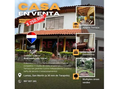 Casa De Campo En Lamas Amazonas Ideal Para Lodge