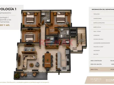 Exclusivo Departamento De 3 Dormitorios En Preventa | Alessia Gardens – Vallecito